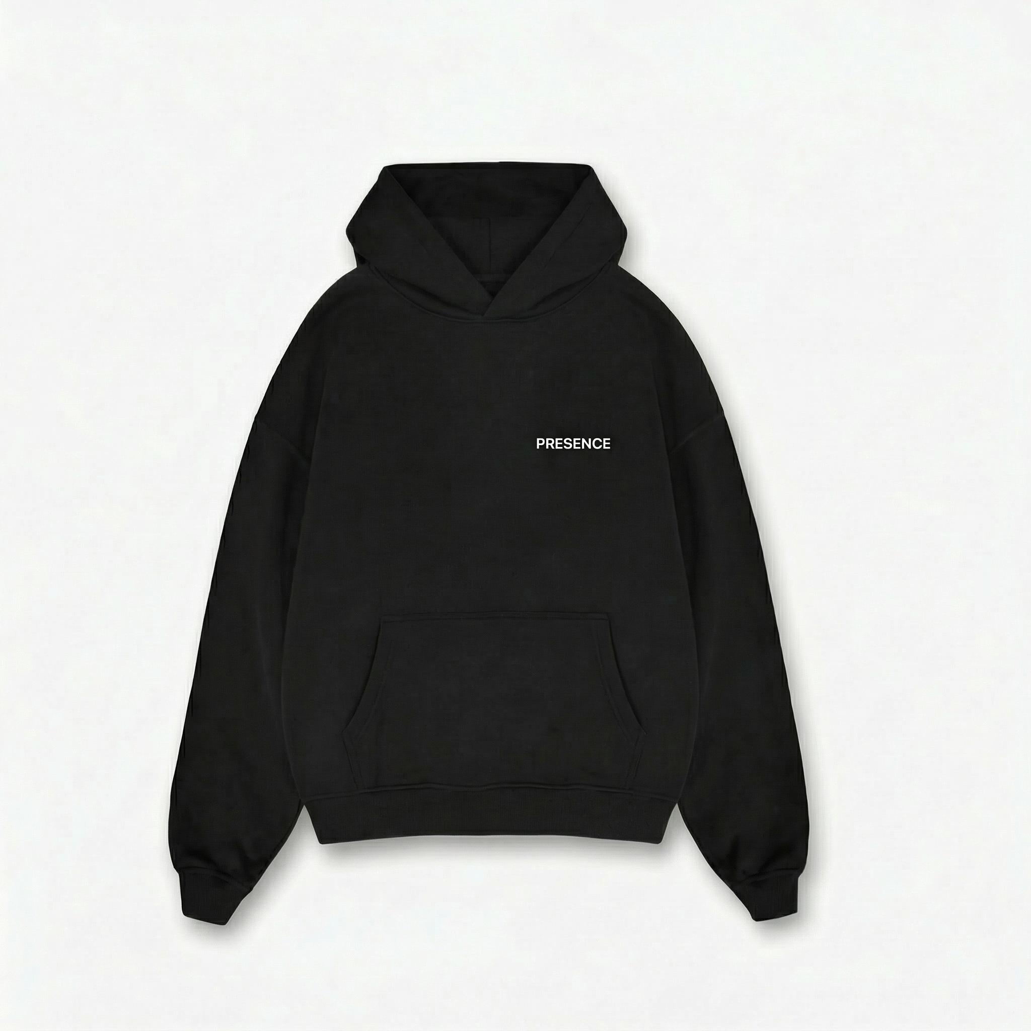 PRESENCE Full Logo Hoodie - Black