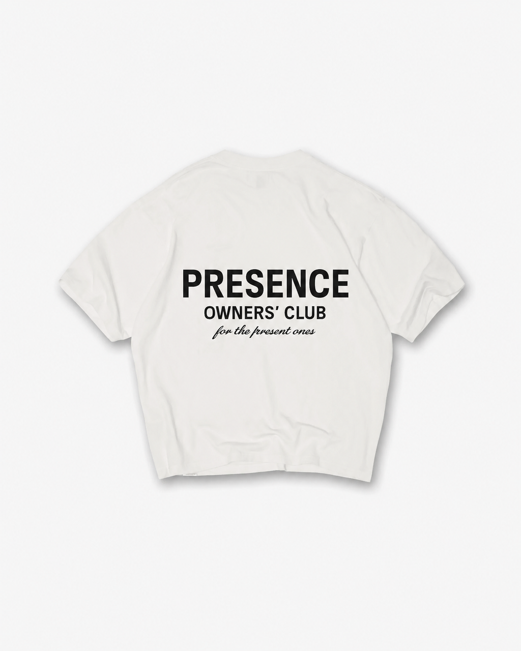 PRESENCE Owners' Club Tee — White / Blank Slate