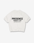 PRESENCE Owners' Club Tee — White / Blank Slate