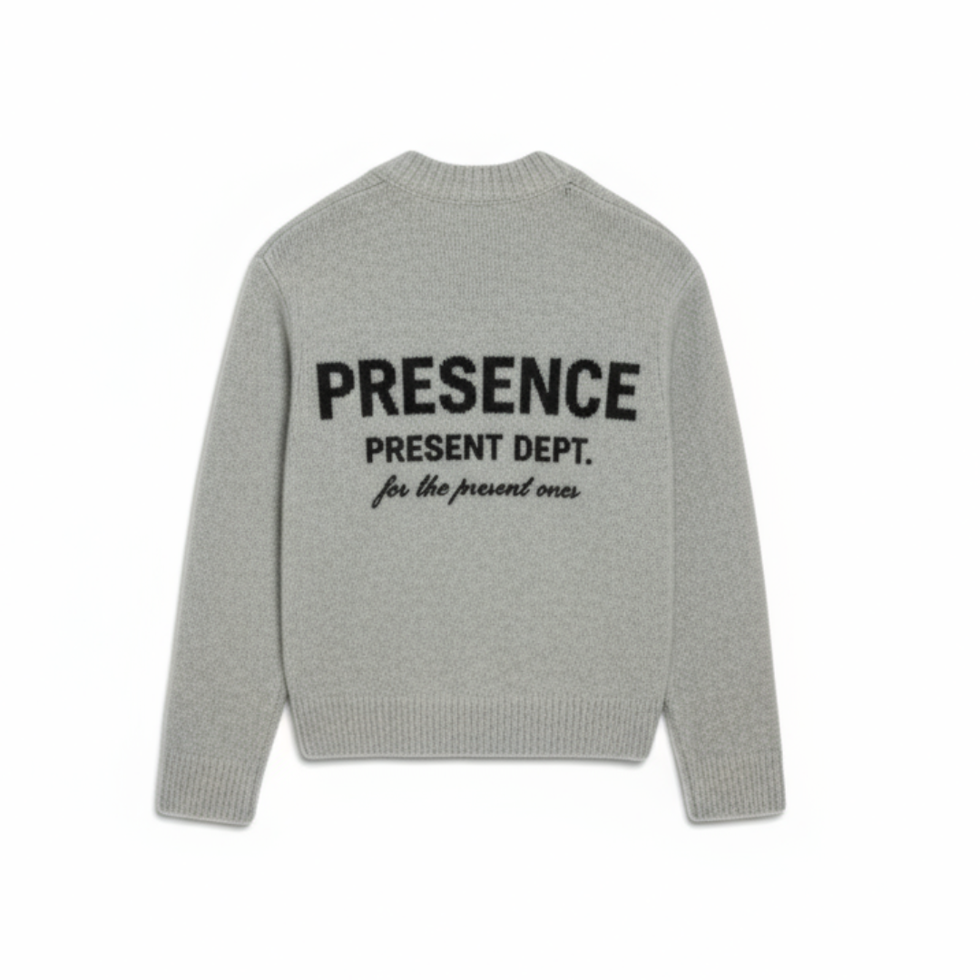 PRESENCE Knit Crew - Grey