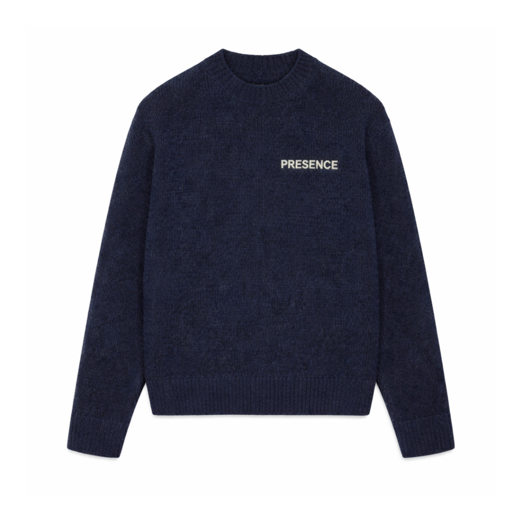 PRESENCE Knit Crew - Navy