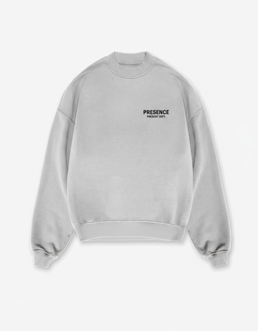 PRESENCE Crewneck - Light Grey
