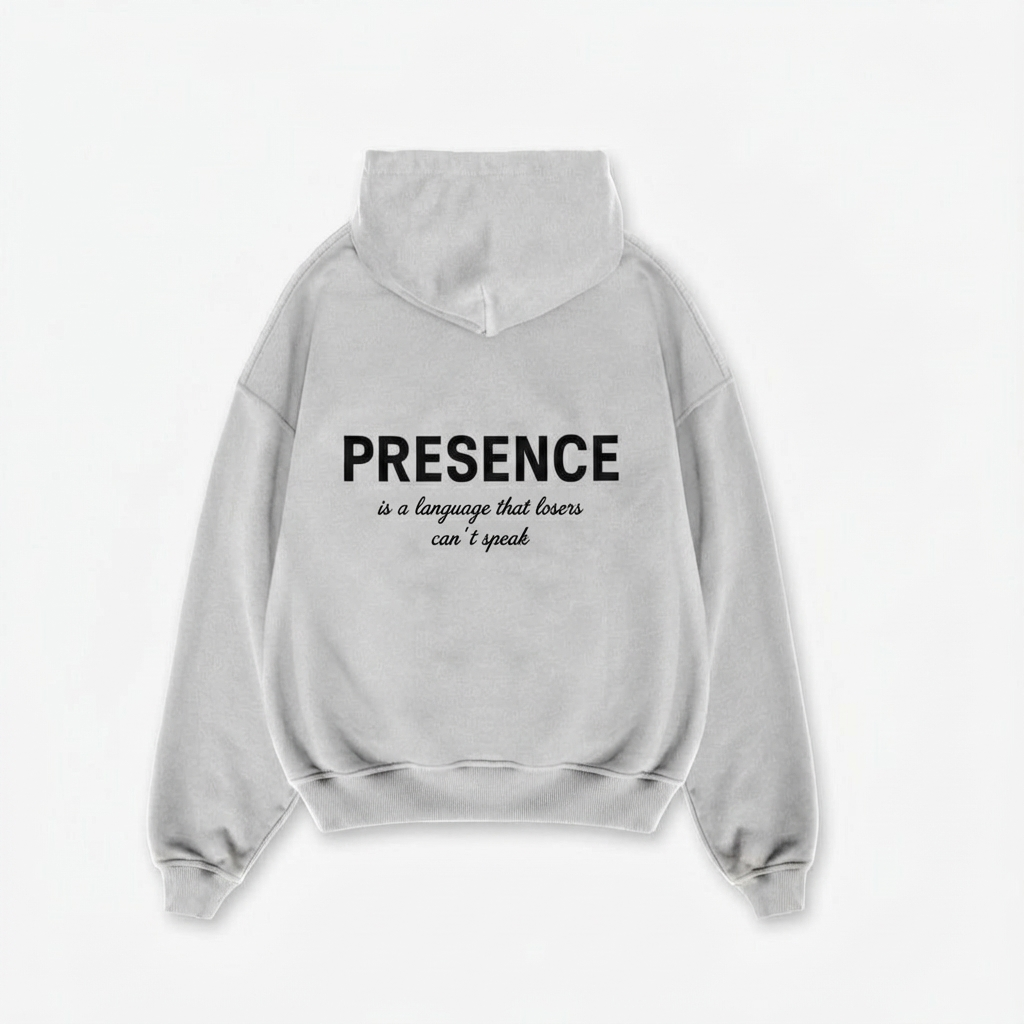 PRESENCE Zip Hoodie - Light Grey