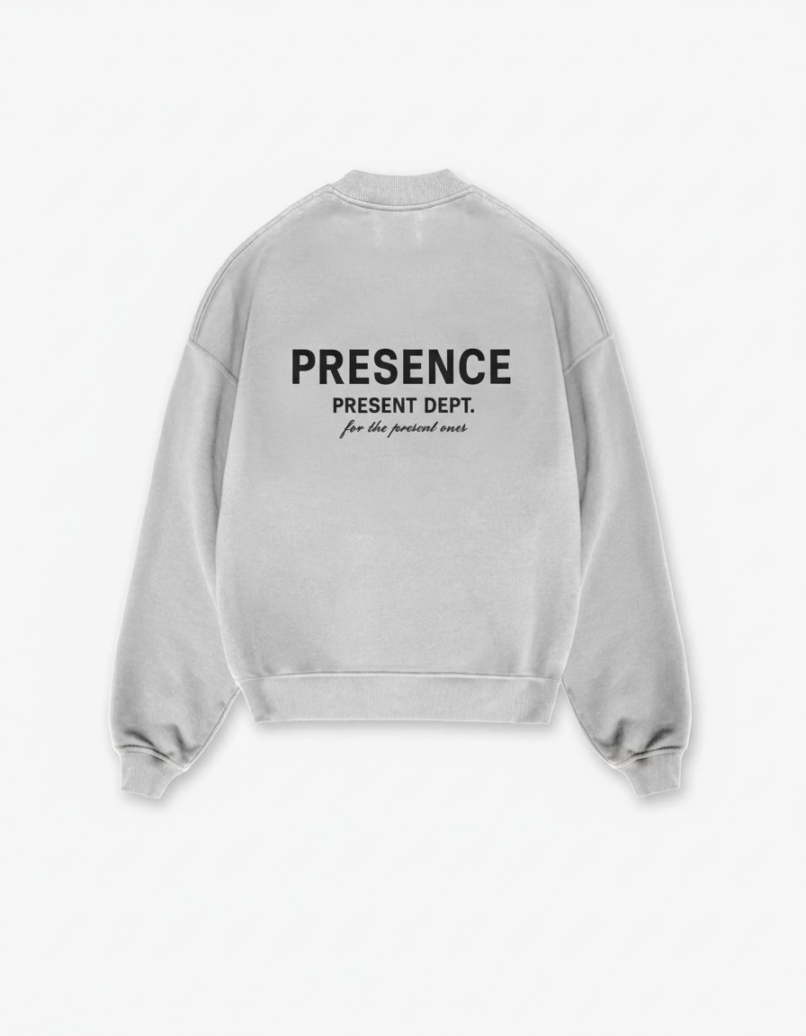 PRESENCE Crewneck - Light Grey